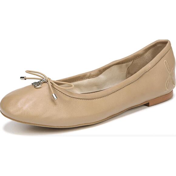 EUC Sam Edelman Felicia Round Toe Slip‎ On Leather Tan Ballet Flats - Picture 2 of 16